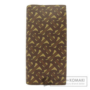 Burberry logo motif long Wallet leather
